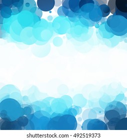 Bubbles Unique Blue Bright Vector Background