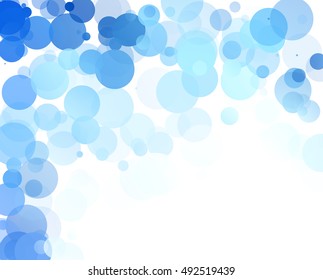 Bubbles Unique Blue Bright Vector Background