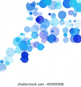 Bubbles Unique Blue Bright Vector Background