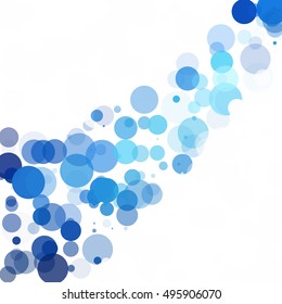 Bubbles Unique Blue Bright Vector Background