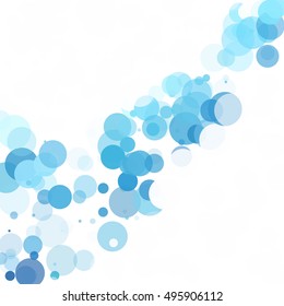 Bubbles Unique Blue Bright Vector Background