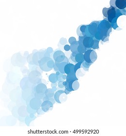 Bubbles Unique Blue Bright Vector Background