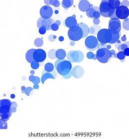 Bubbles Unique Blue Bright Vector Background