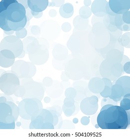 Bubbles Unique Blue Bright Vector Background