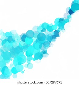 Bubbles Unique Blue Bright Vector Background