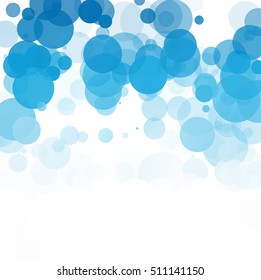 Bubbles Unique Blue Bright Vector Background
