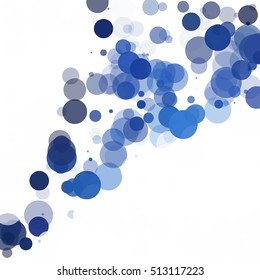 Bubbles Unique Blue Bright Vector Background