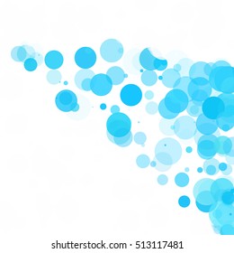 Bubbles Unique Blue Bright Vector Background