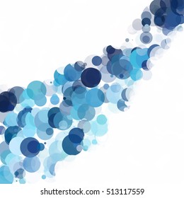 Bubbles Unique Blue Bright Vector Background