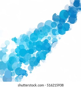 Bubbles Unique Blue Bright Vector Background