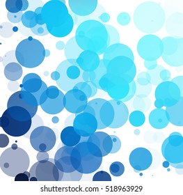 Bubbles Unique Blue Bright Vector Background