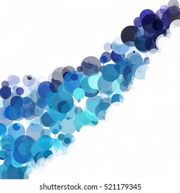 Bubbles Unique Blue Bright Vector Background