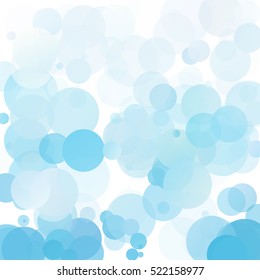 Bubbles Unique Blue Bright Vector Background