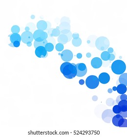 Bubbles Unique Blue Bright Vector Background