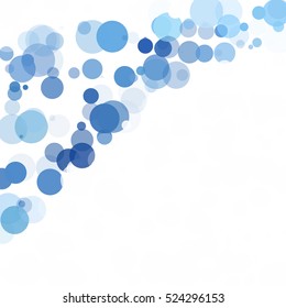 Bubbles Unique Blue Bright Vector Background