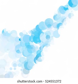 Bubbles Unique Blue Bright Vector Background