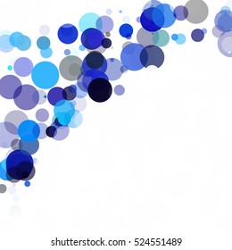 Bubbles Unique Blue Bright Vector Background