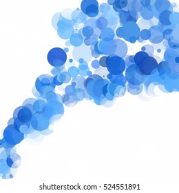 Bubbles Unique Blue Bright Vector Background