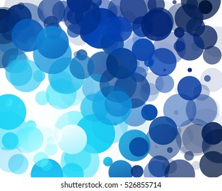 Bubbles Unique Blue Bright Vector Background