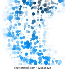 Bubbles Unique Blue Bright Vector Background