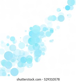 Bubbles Unique Blue Bright Vector Background