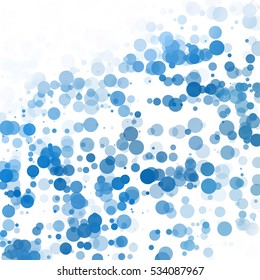 Bubbles Unique Blue Bright Vector Background