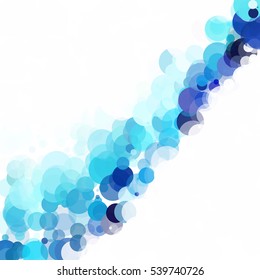 Bubbles Unique Blue Bright Vector Background