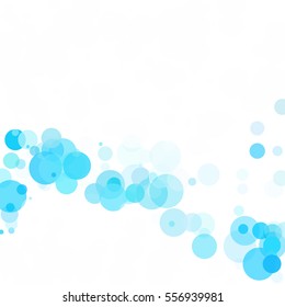 Bubbles Unique Blue Bright Vector Background