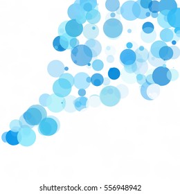 Bubbles Unique Blue Bright Vector Background