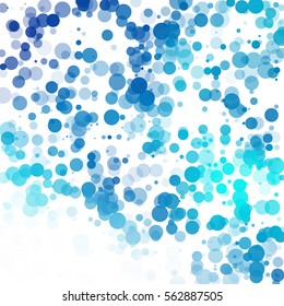 Bubbles Unique Blue Bright Vector Background
