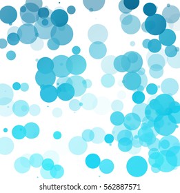 Bubbles Unique Blue Bright Vector Background