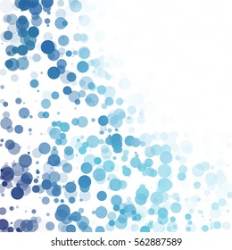 Bubbles Unique Blue Bright Vector Background