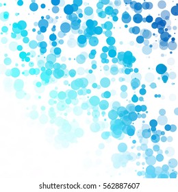 Bubbles Unique Blue Bright Vector Background