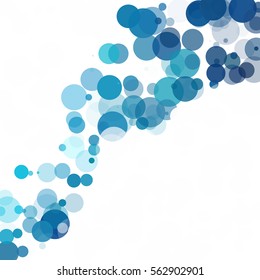 Bubbles Unique Blue Bright Vector Background