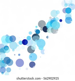 Bubbles Unique Blue Bright Vector Background