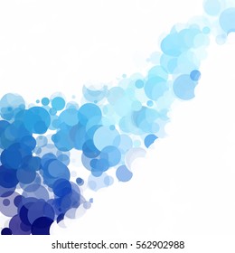 Bubbles Unique Blue Bright Vector Background