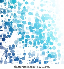 Bubbles Unique Blue Bright Vector Background