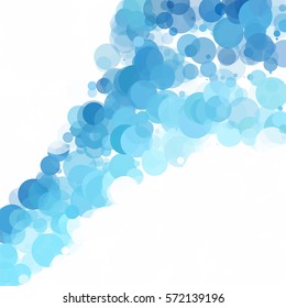 Bubbles Unique Blue Bright Vector Background