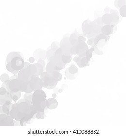Bubbles Unique Gray White Bright Vector Background