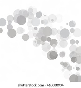 Bubbles Unique Gray White Bright Vector Background