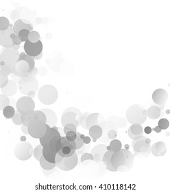 Bubbles Unique Gray White Bright Vector Background