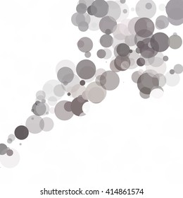 Bubbles Unique Gray White Bright Vector Background
