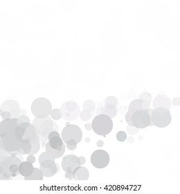 Bubbles Unique Gray White Bright Vector Background