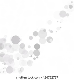 Bubbles Unique Gray White Bright Vector Background