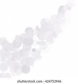 Bubbles Unique Gray White Bright Vector Background