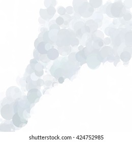 Bubbles Unique Gray White Bright Vector Background