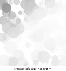 Bubbles Unique Gray White Bright Vector Background