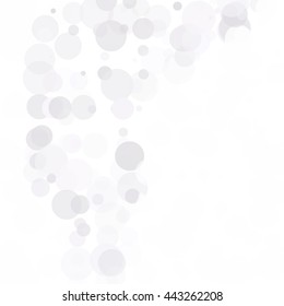 Bubbles Unique Gray White Bright Vector Background