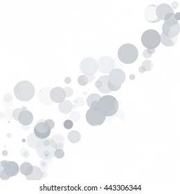 Bubbles Unique Gray White Bright Vector Background
