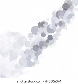 Bubbles Unique Gray White Bright Vector Background